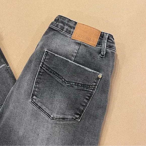 Just Blue Wide Leg Cropped Jeans Washed Grey Size 15/32 - Picture 2 of 14